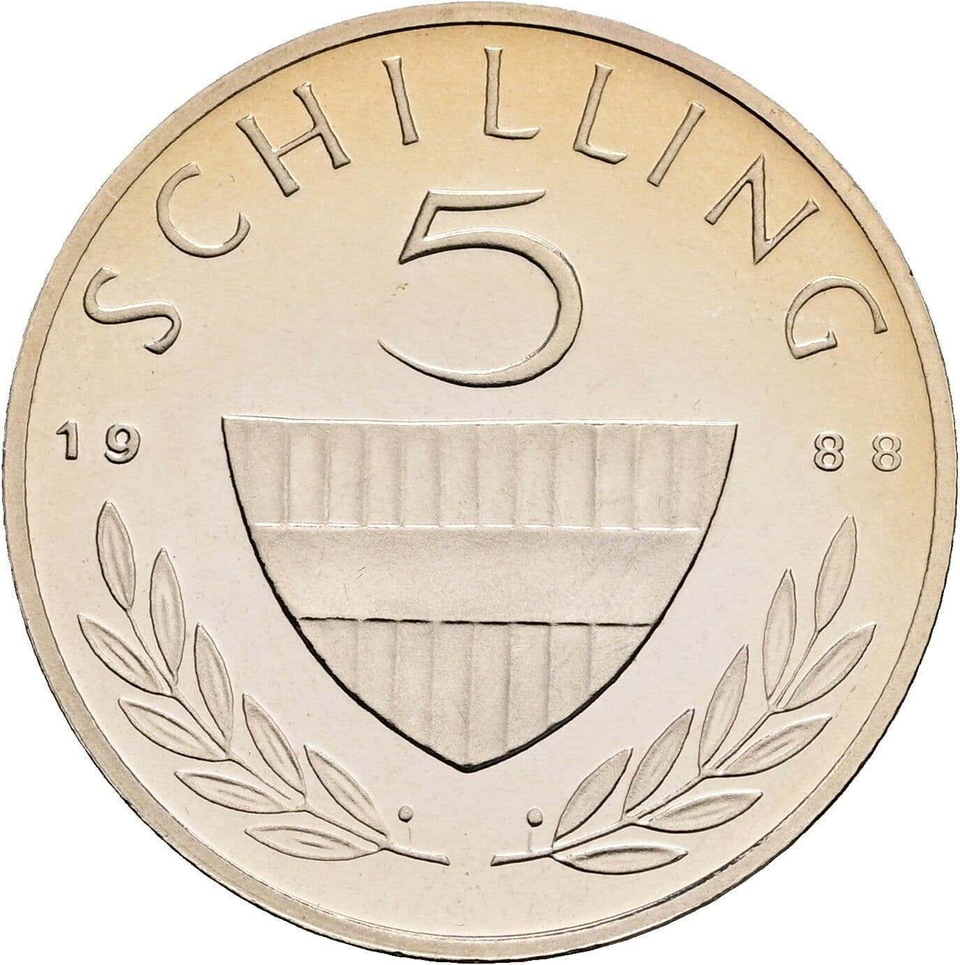 5 Schilling 1988 – Vorderseite