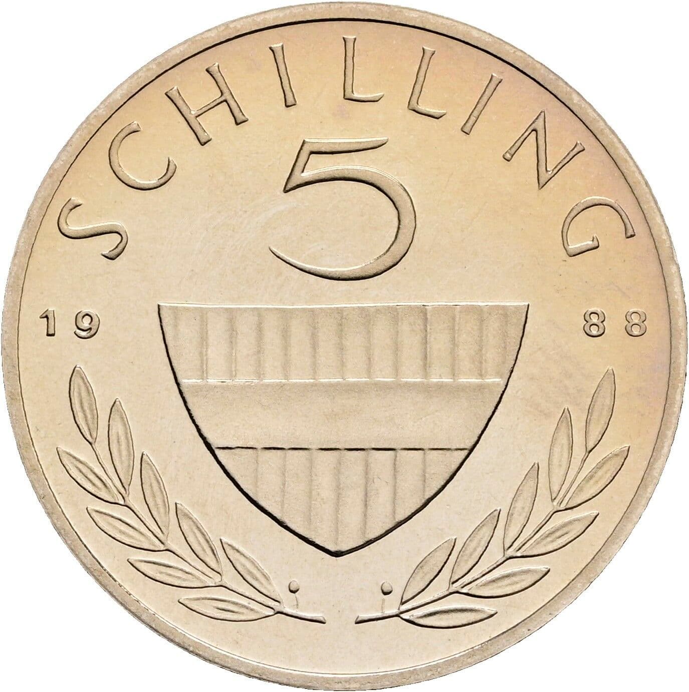 5 Schilling 1988 – Vorderseite