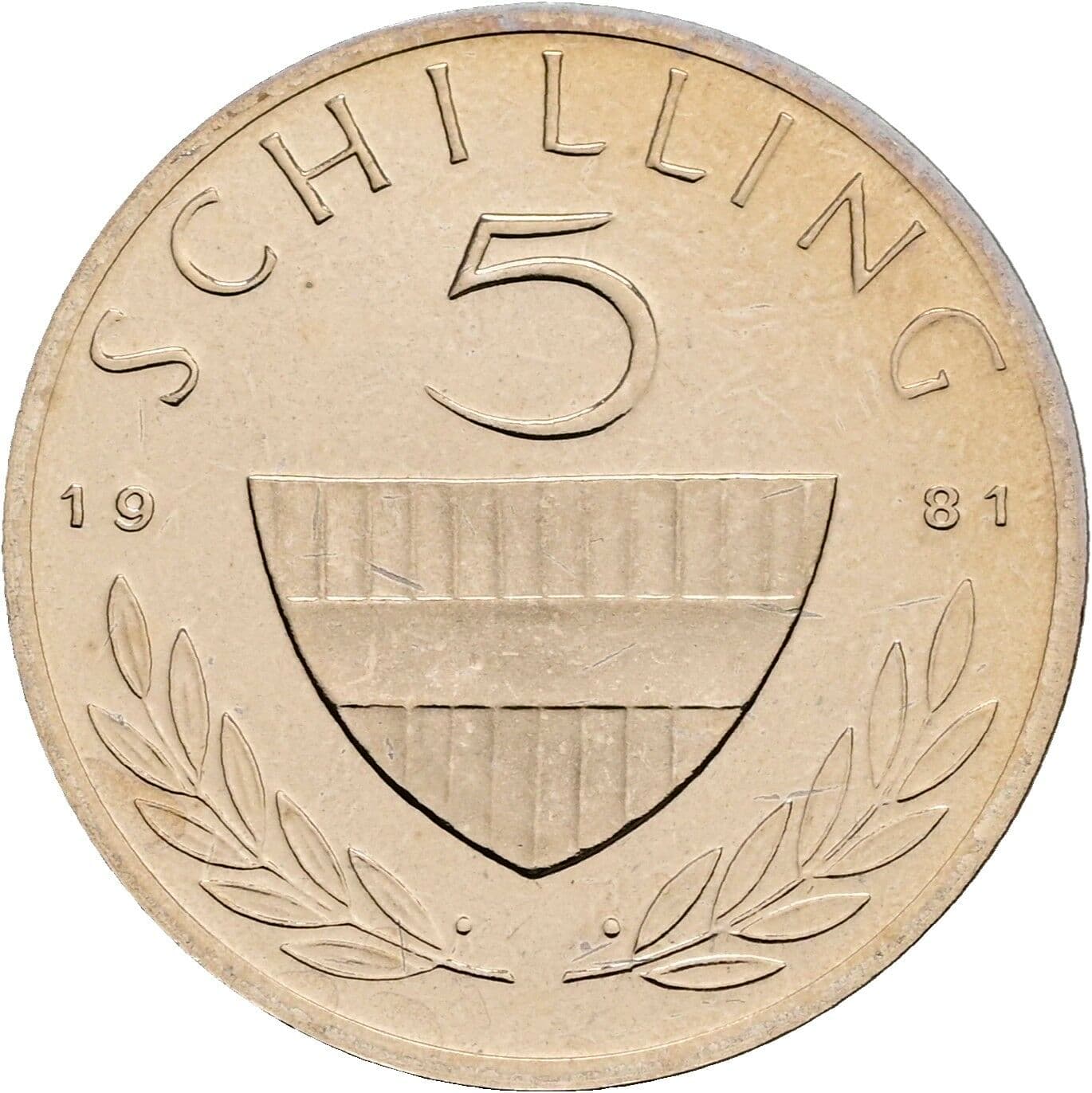 5 Schilling 1981 – Vorderseite