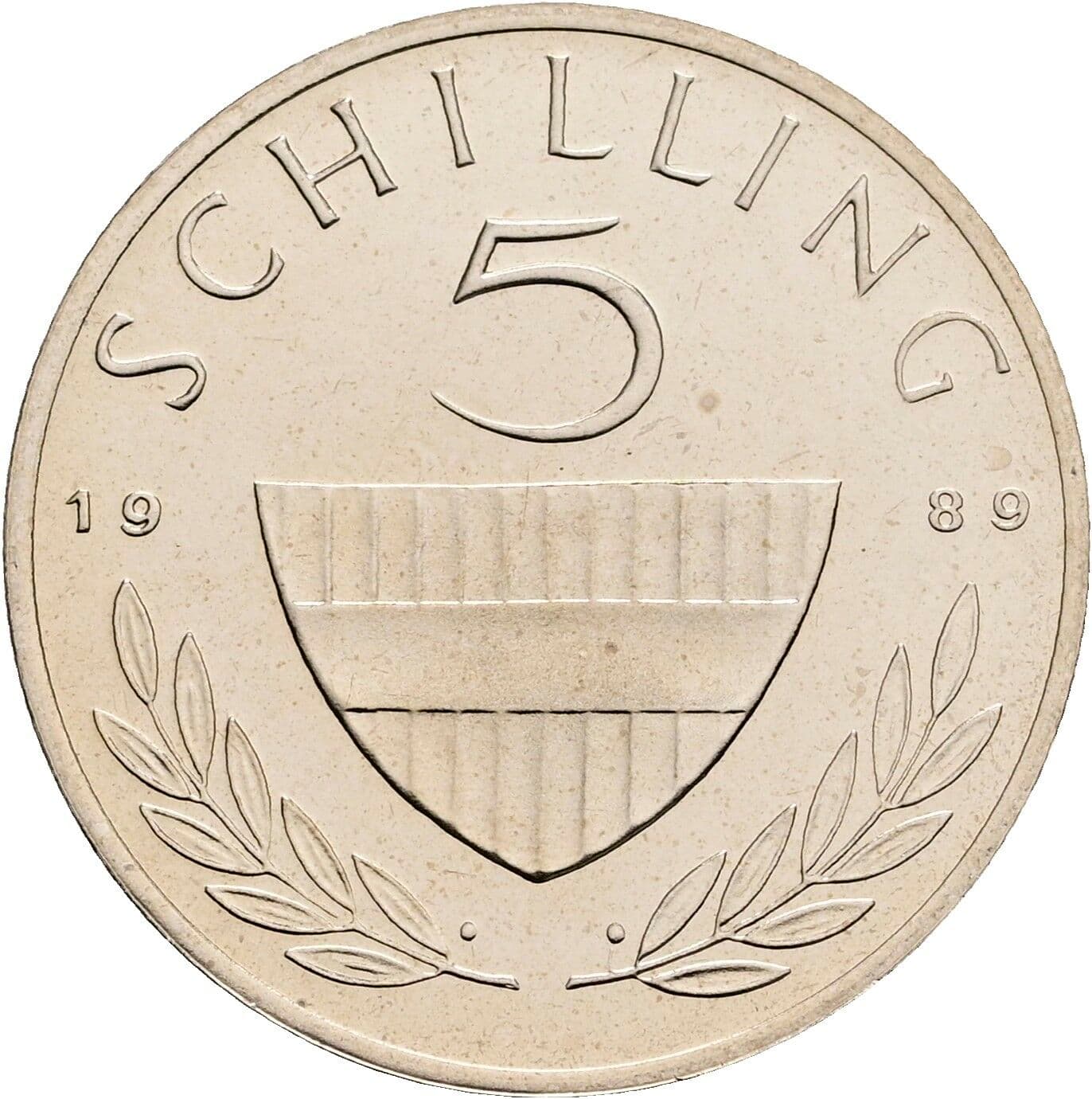 5 Schilling 1989 – Vorderseite