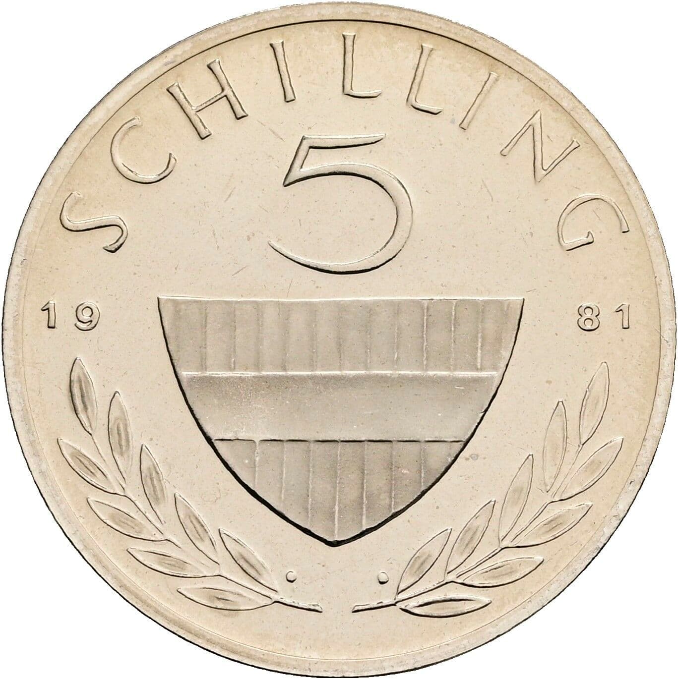 5 Schilling 1981 – Vorderseite