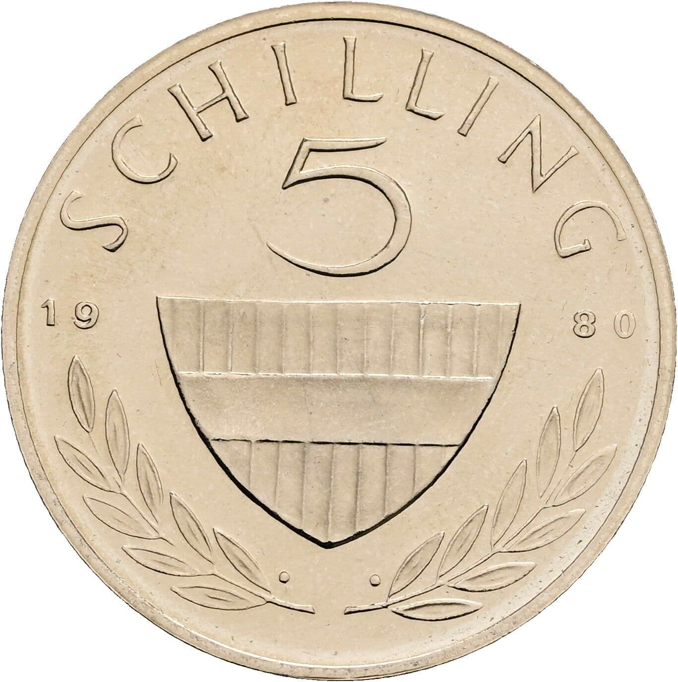 5 Schilling 1980 – Vorderseite