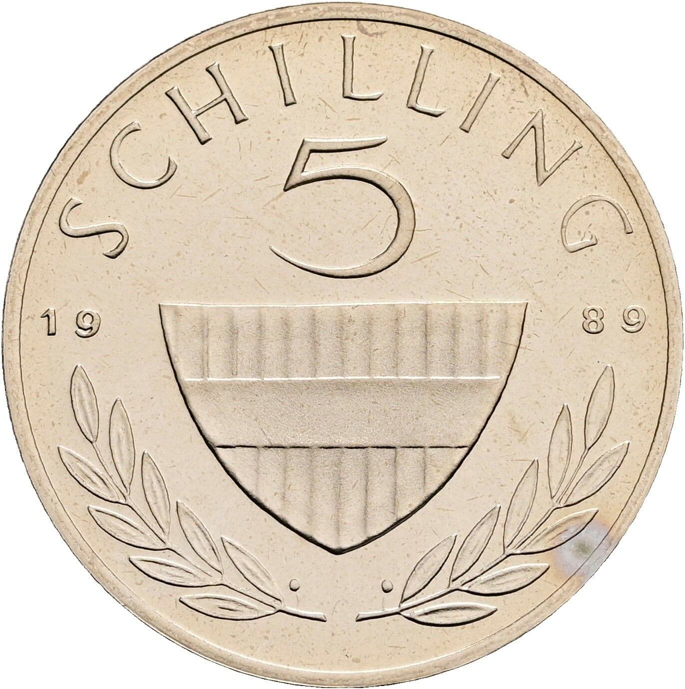 5 Schilling 1989 – Vorderseite