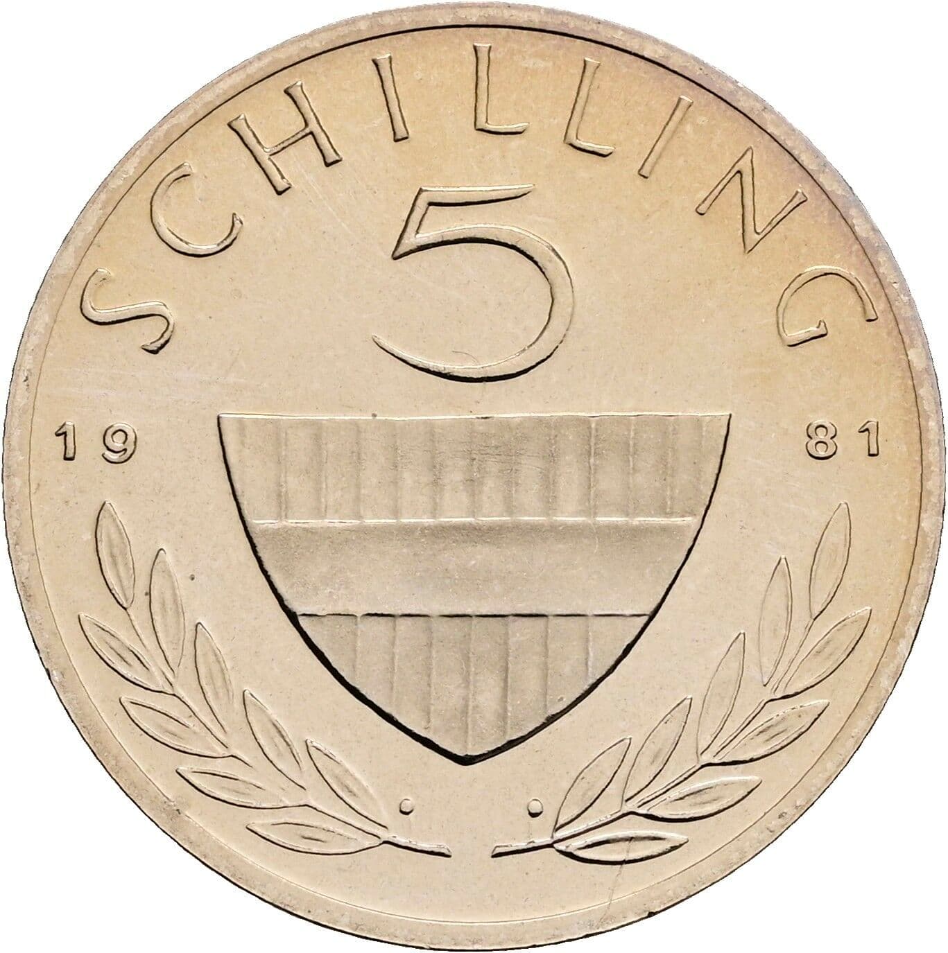 5 Schilling 1981 – Vorderseite