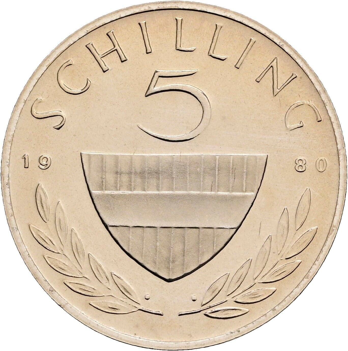 5 Schilling 1980 – Vorderseite