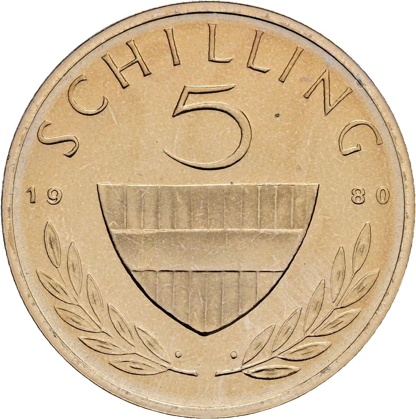 5 Schilling 1980 – Vorderseite
