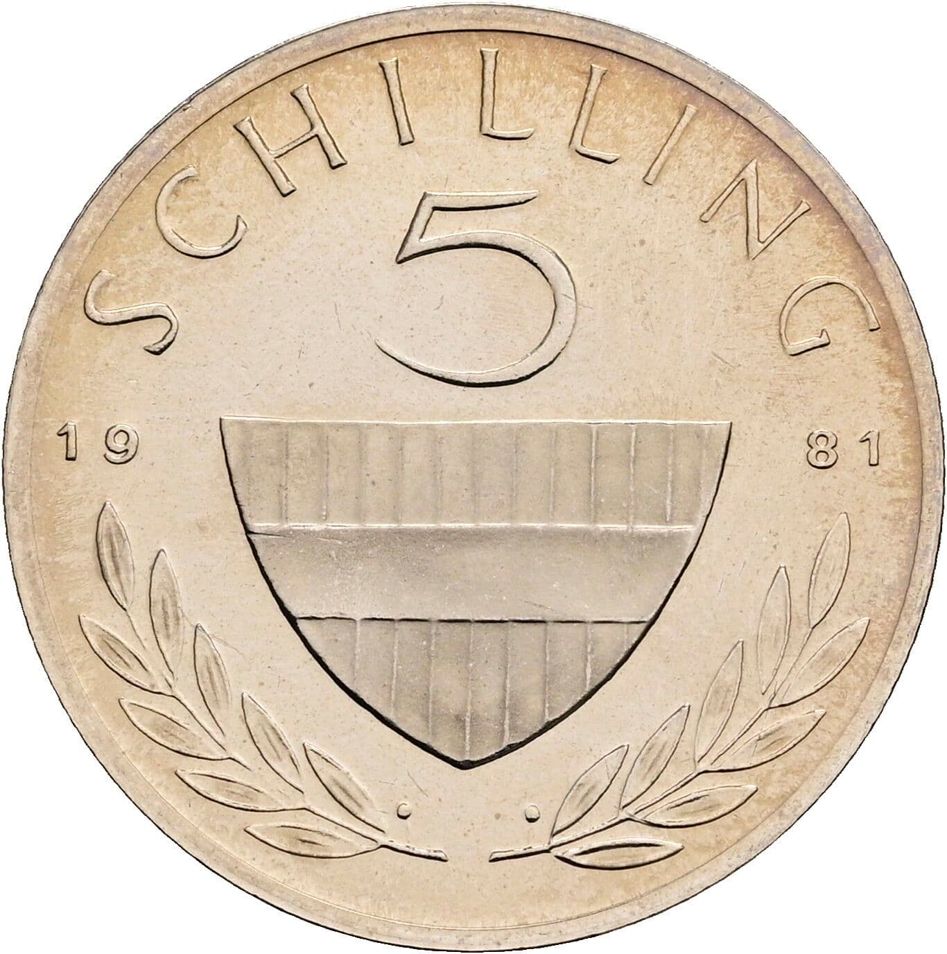 5 Schilling 1981 – Vorderseite