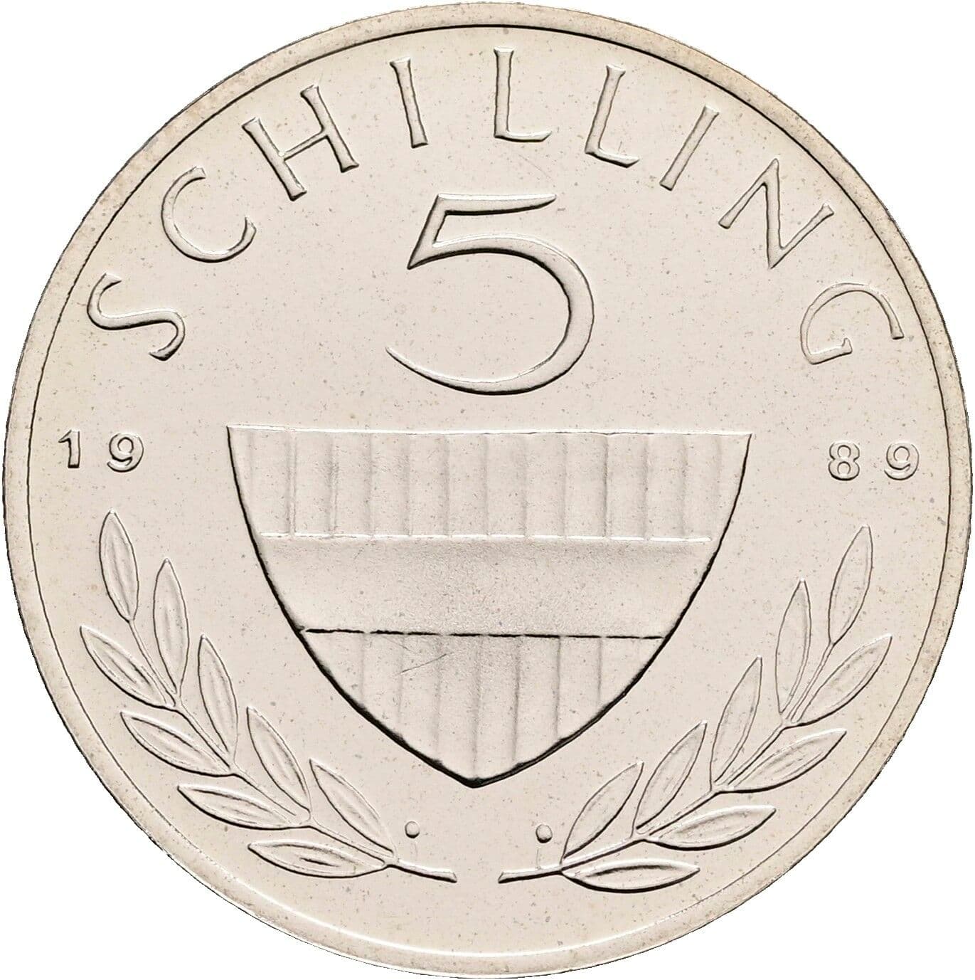 5 Schilling 1989 – Vorderseite