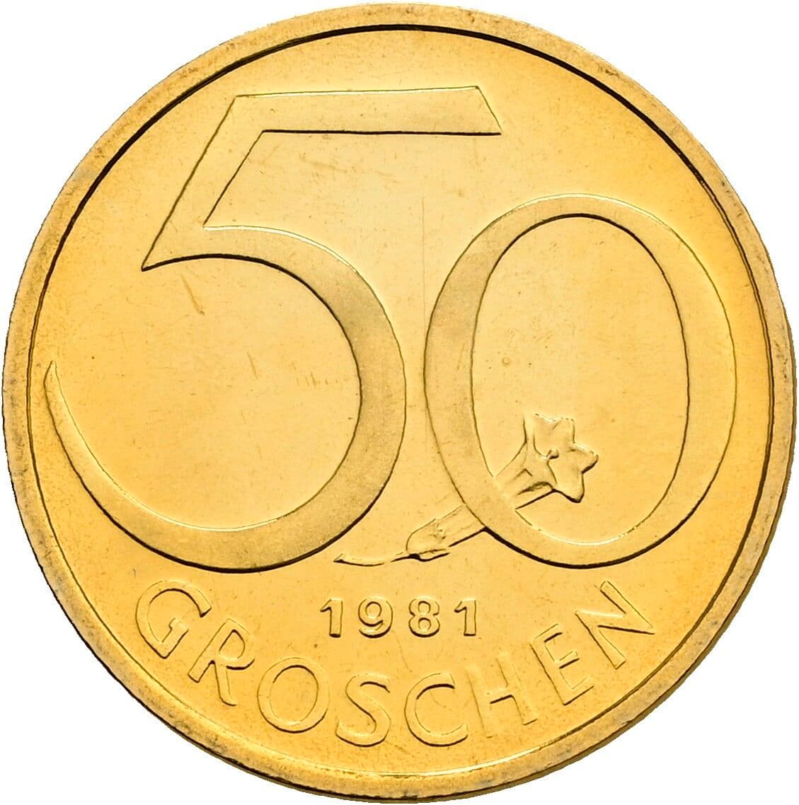 50 Groschen 1981 – Vorderseite