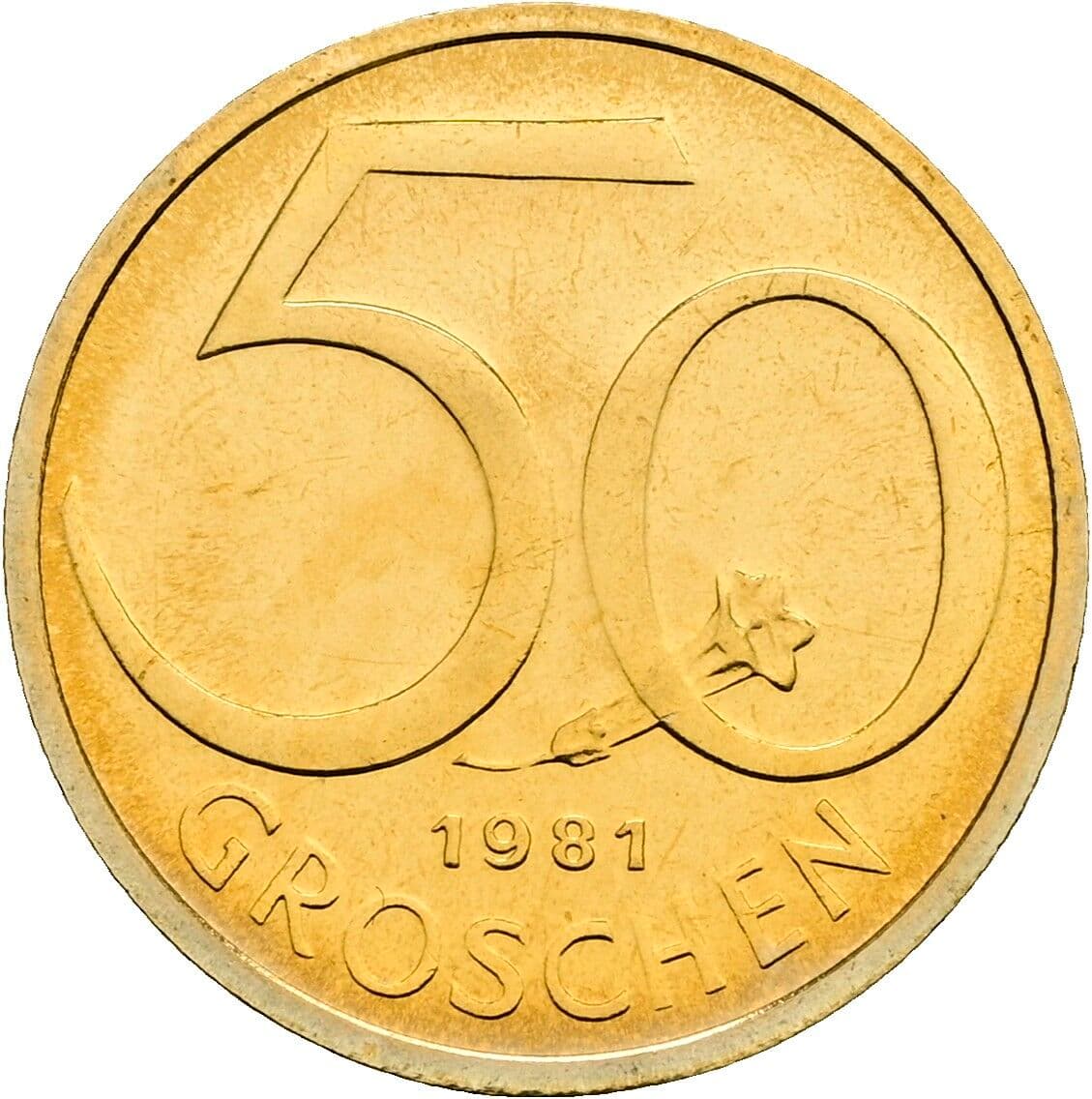 50 Groschen 1981 – Vorderseite