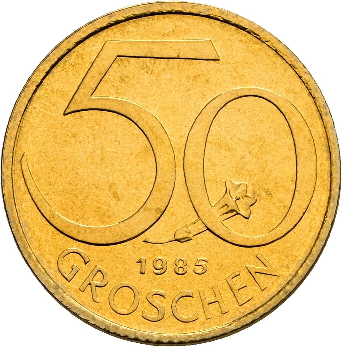50 Groschen 1985 – Vorderseite