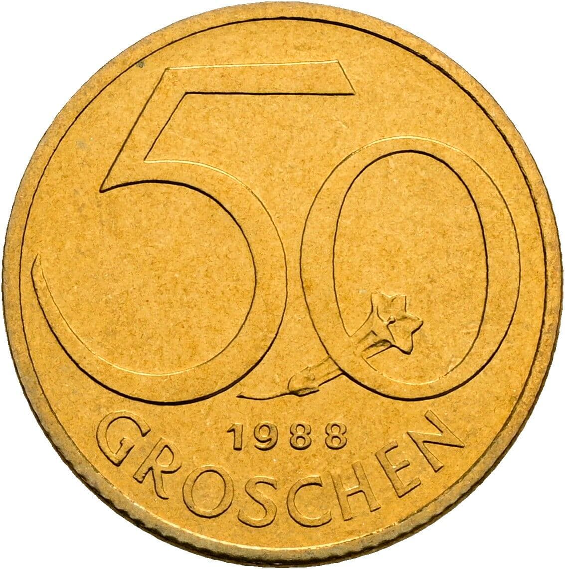 50 Groschen 1988 – Vorderseite