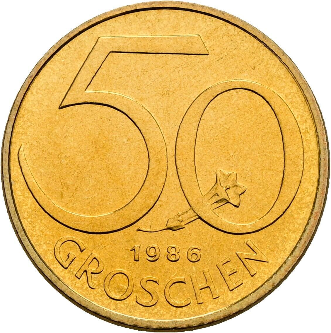 50 Groschen 1986 – Vorderseite