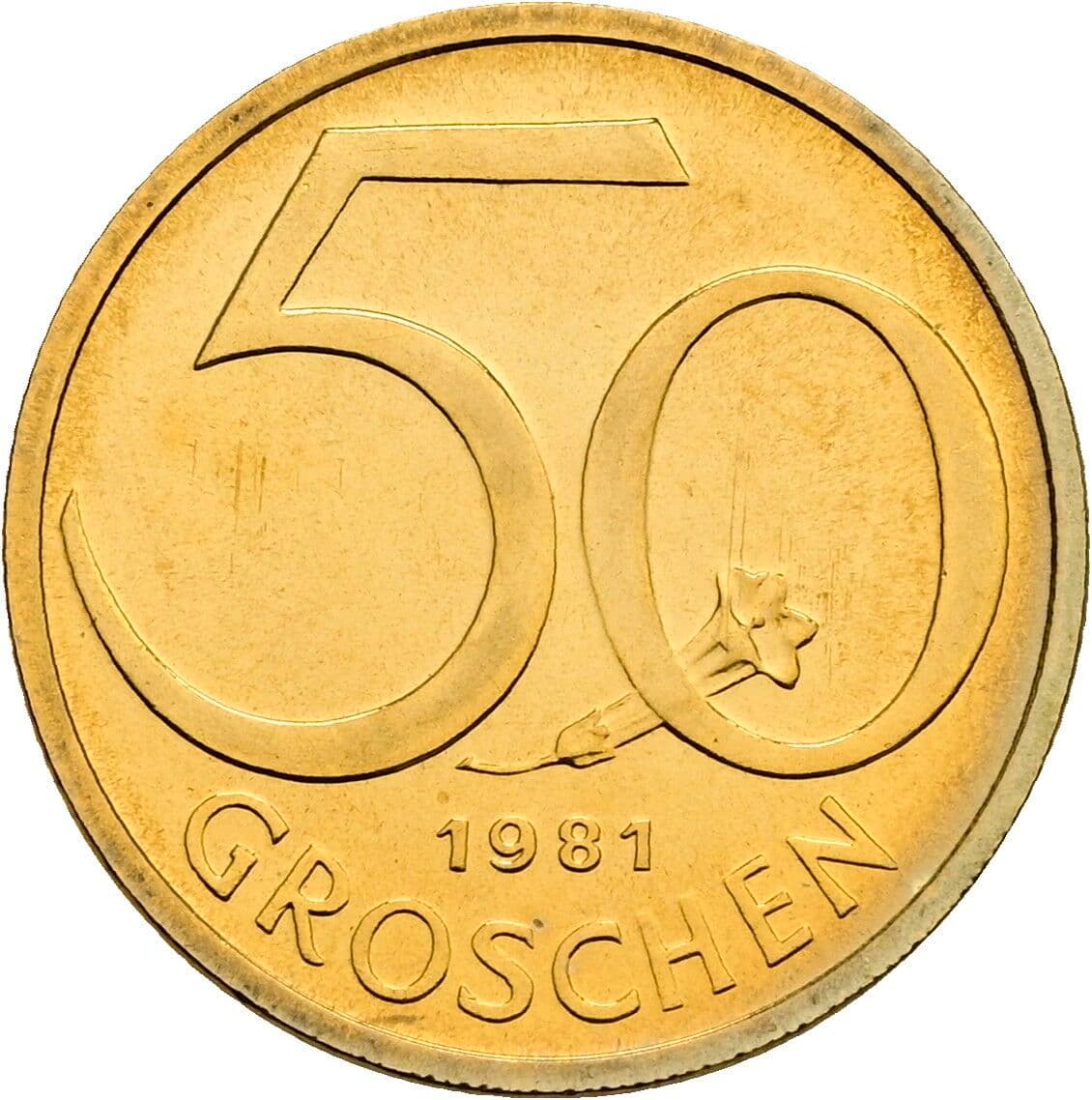 50 Groschen 1981 – Vorderseite