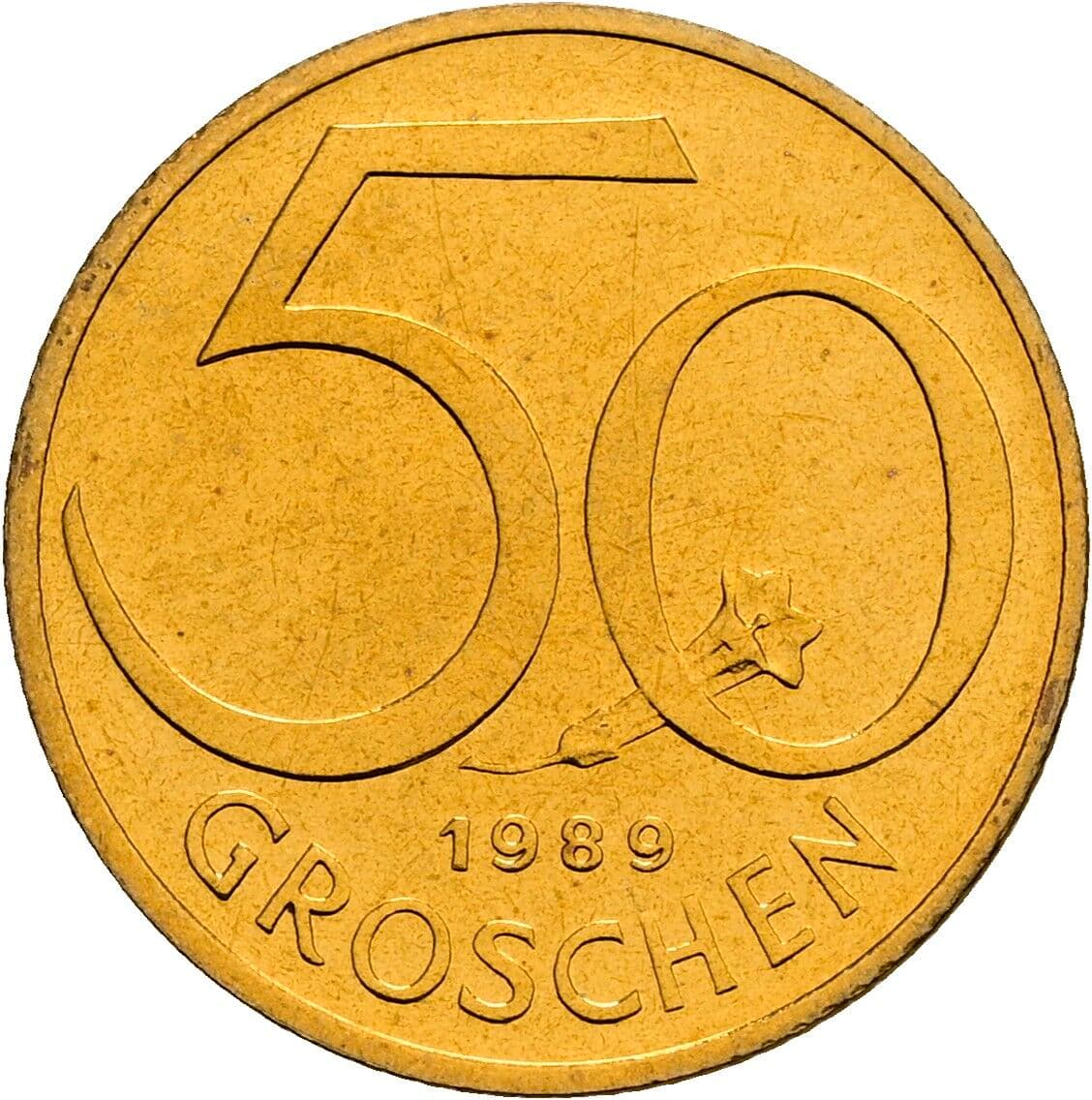 50 Groschen 1989 – Vorderseite