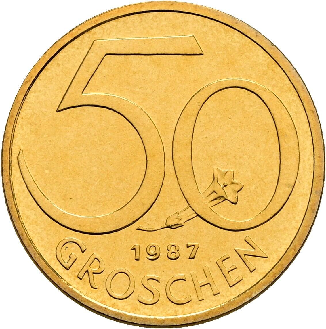 50 Groschen 1987 – Vorderseite