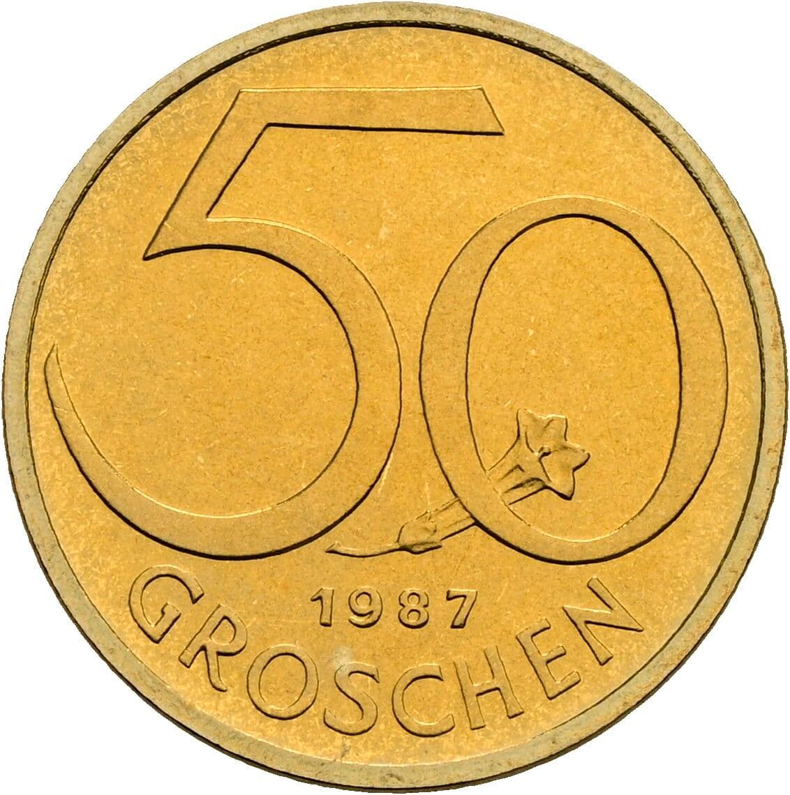 50 Groschen 1987 – Vorderseite
