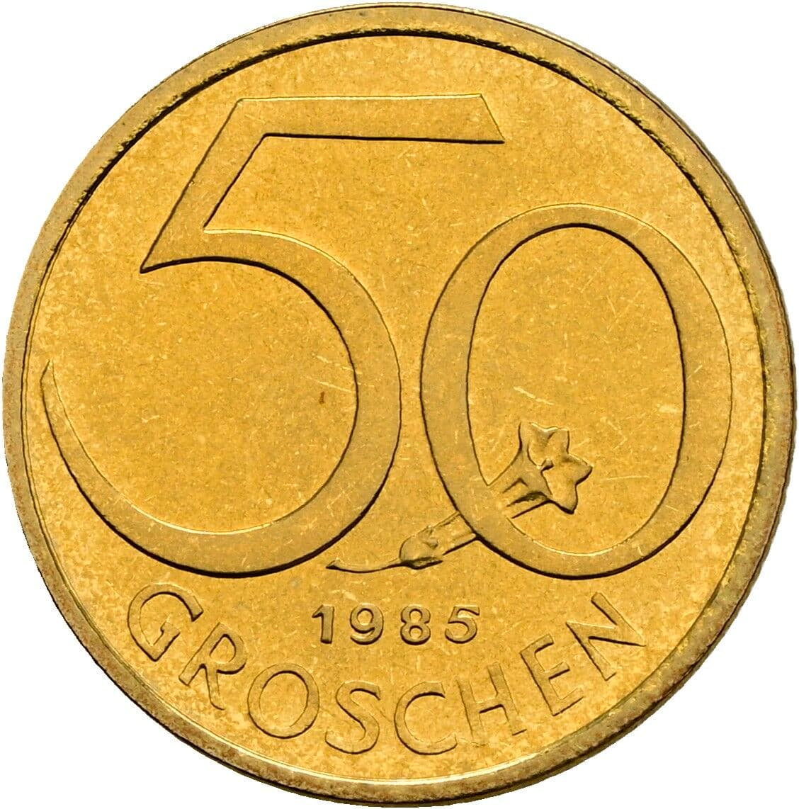 50 Groschen 1985 – Vorderseite