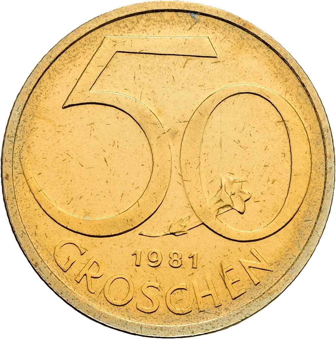 50 Groschen 1981 – Vorderseite