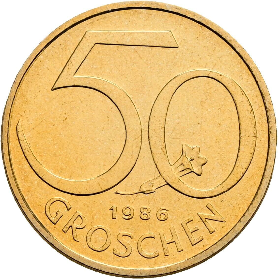 50 Groschen 1986 – Vorderseite