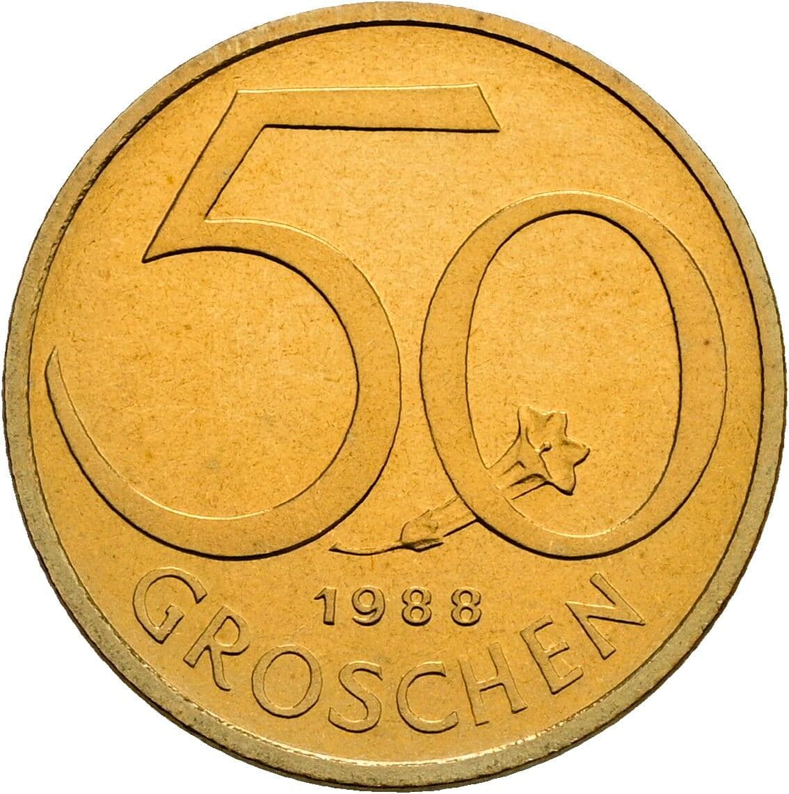 50 Groschen 1988 – Vorderseite