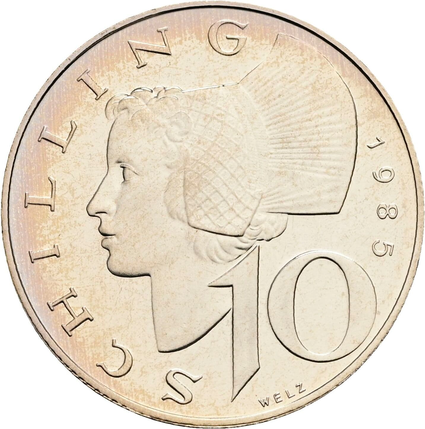 10 Schilling 1985 – Vorderseite