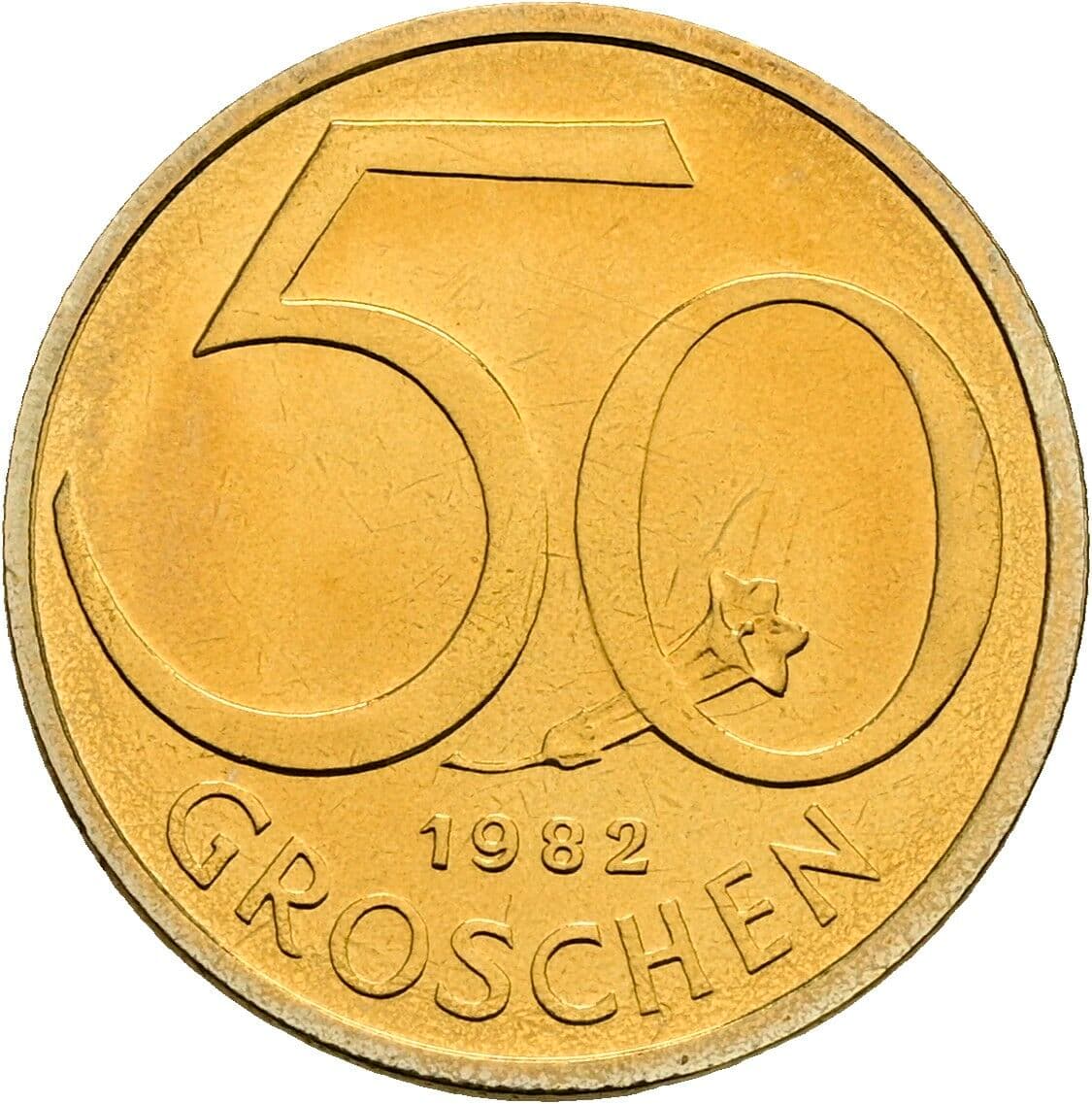 50 Groschen 1982 – Vorderseite