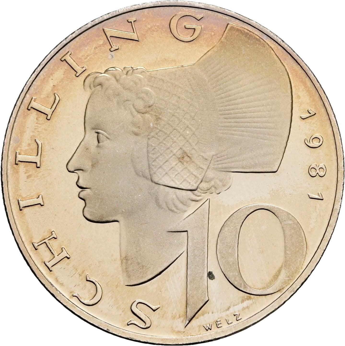 10 Schilling 1981 – Vorderseite