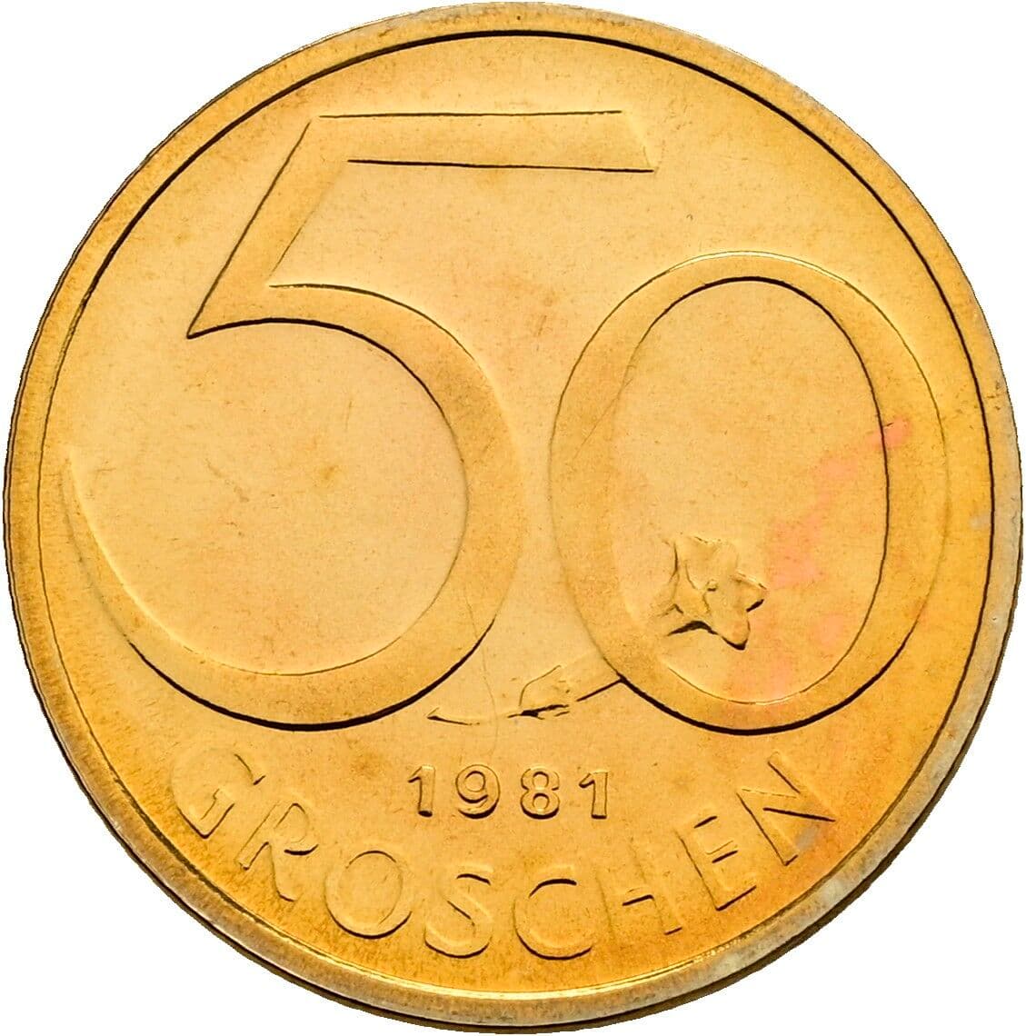 50 Groschen 1981 – Vorderseite