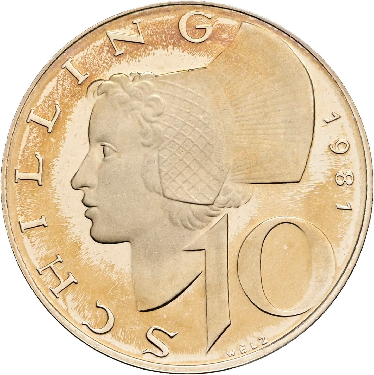10 Schilling 1981 – Vorderseite