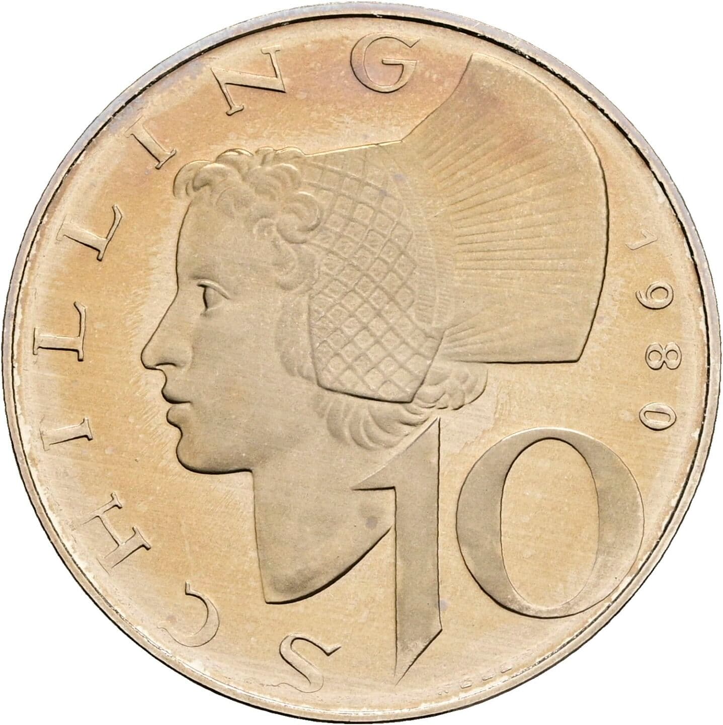 10 Schilling 1980 – Vorderseite