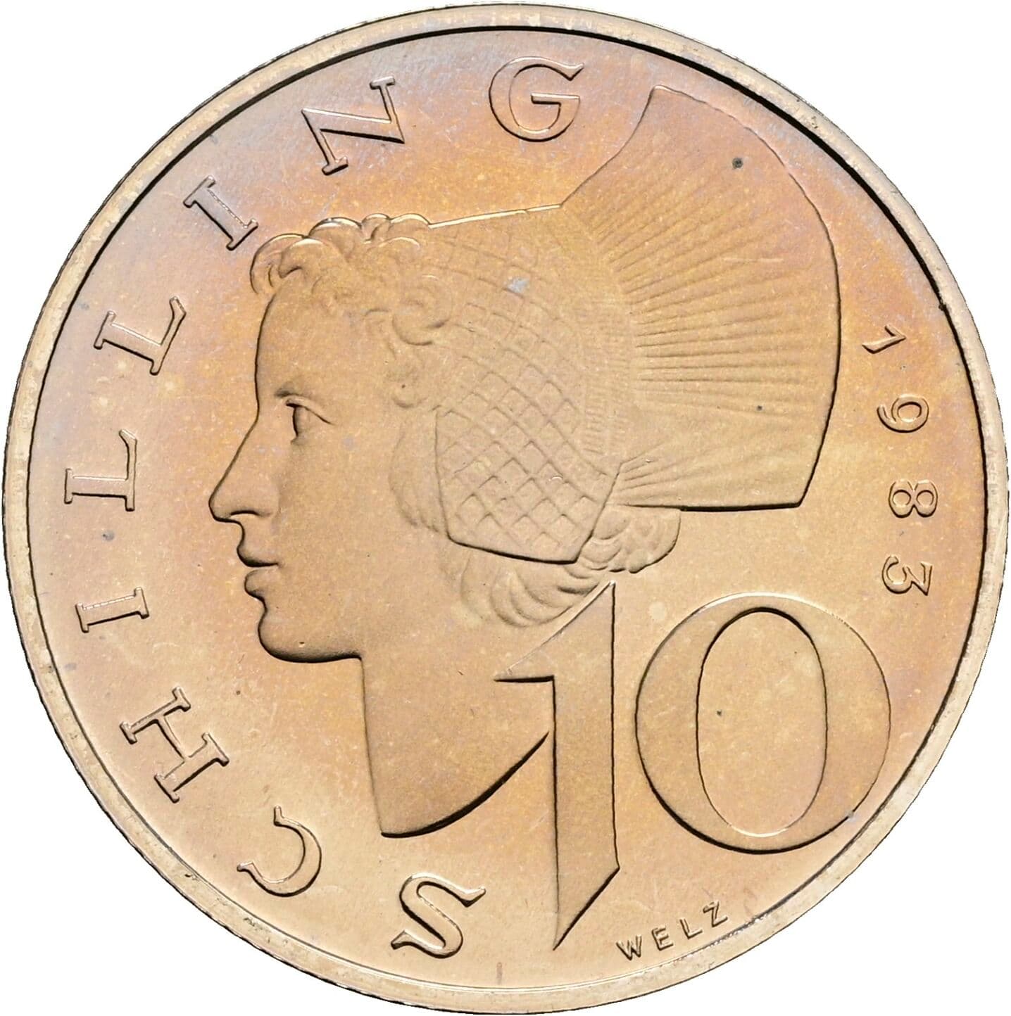 10 Schilling 1983 – Vorderseite