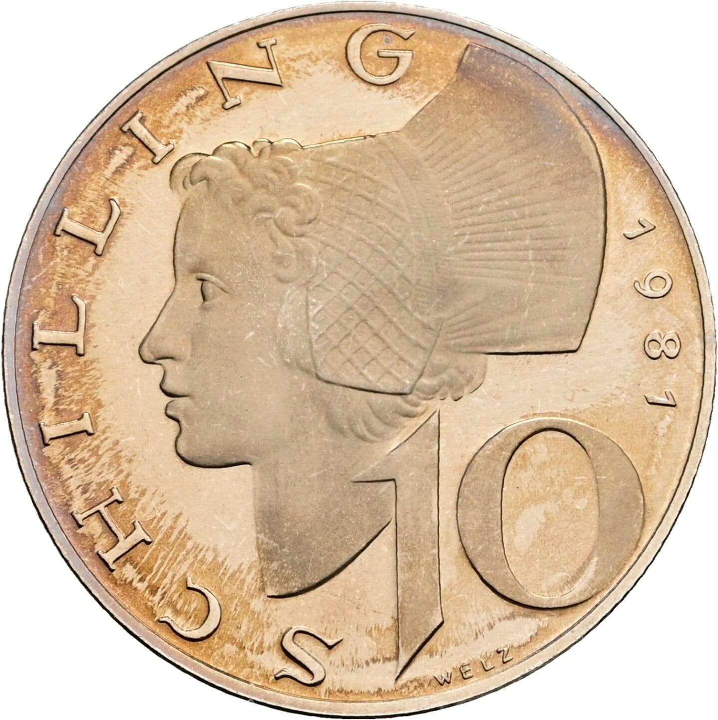 10 Schilling 1981 – Vorderseite