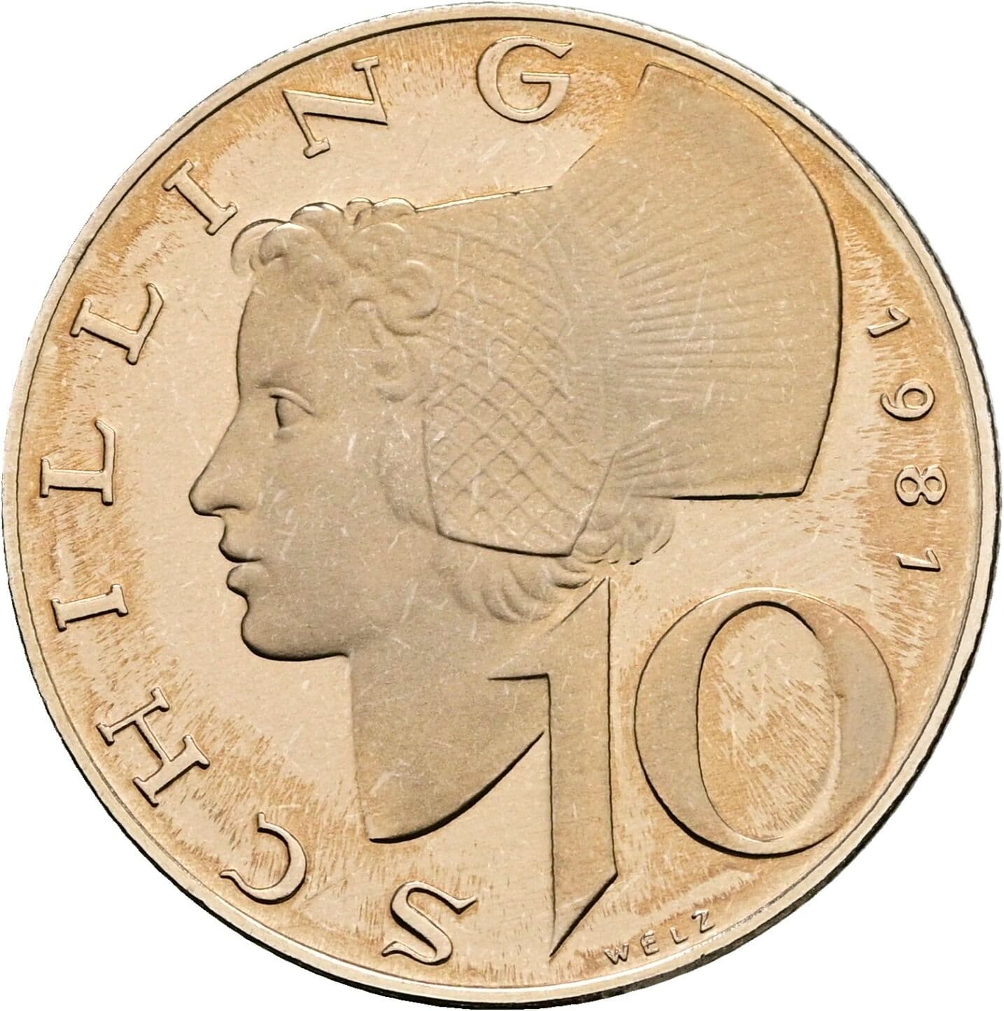 10 Schilling 1981 – Vorderseite