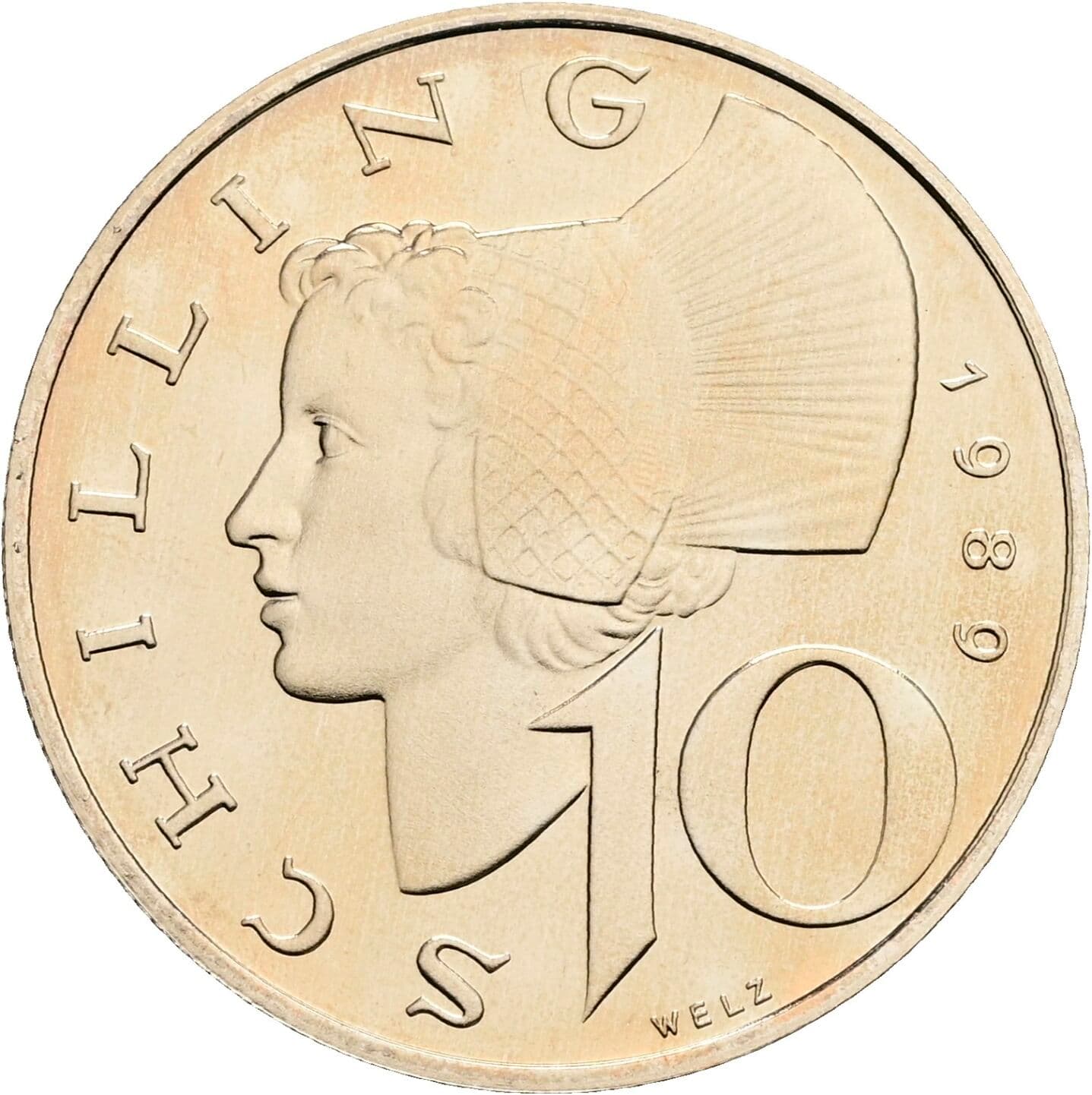 10 Schilling 1989 – Vorderseite