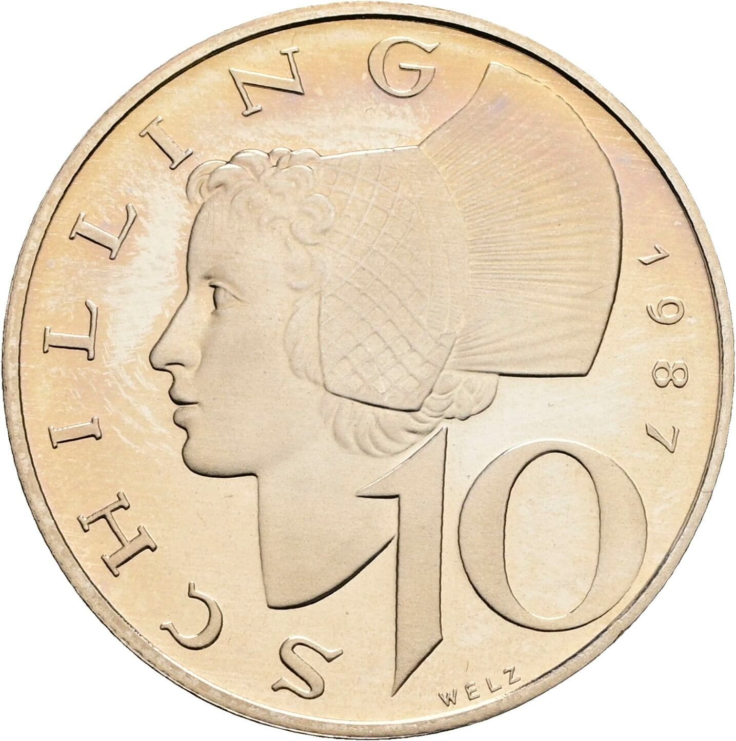 10 Schilling 1987 – Vorderseite