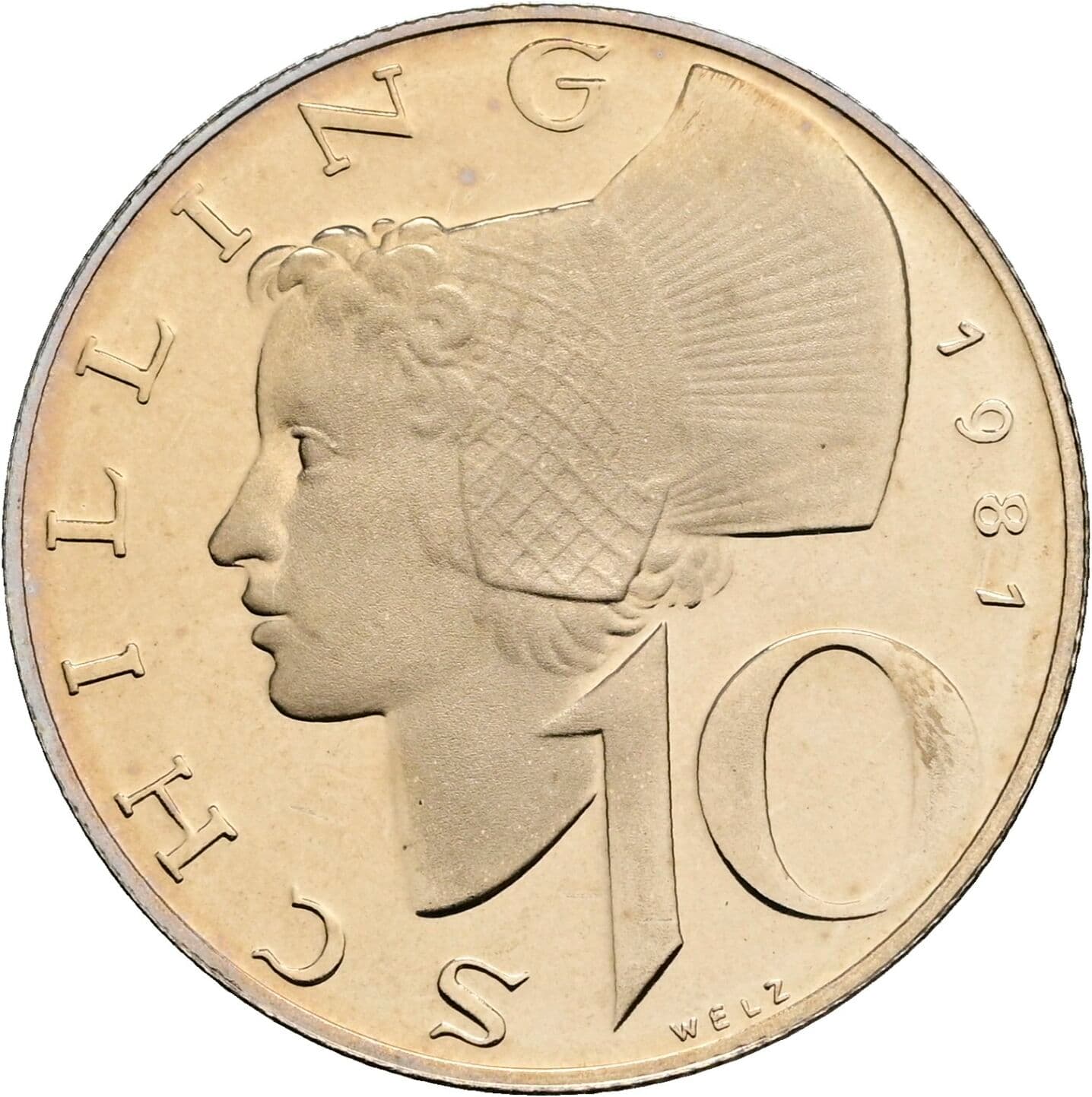 10 Schilling 1981 – Vorderseite