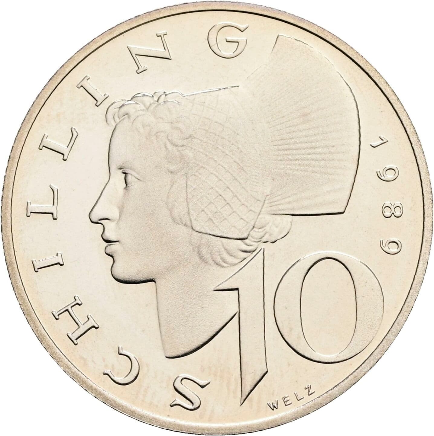 10 Schilling 1989 – Vorderseite