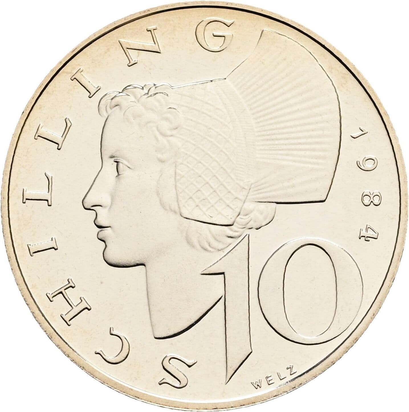 10 Schilling 1984 – Vorderseite