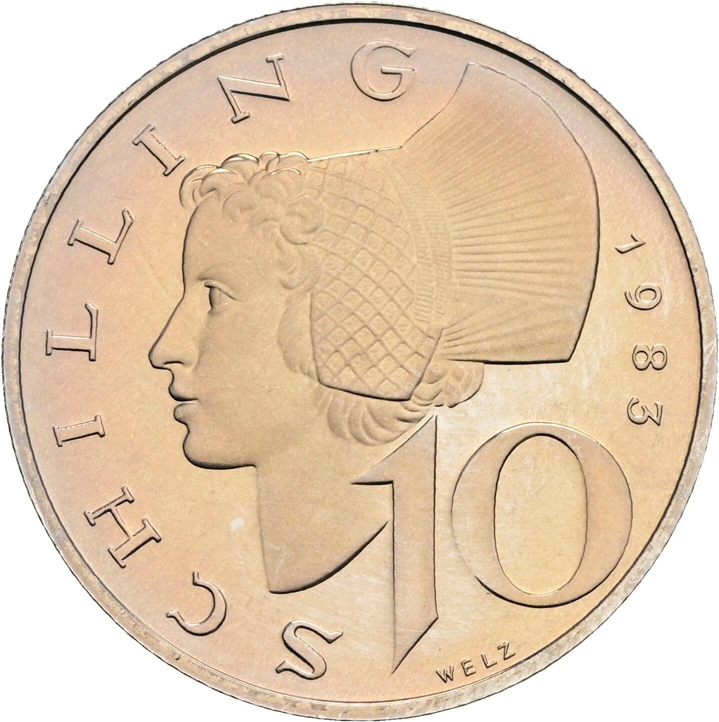 10 Schilling 1983 – Vorderseite