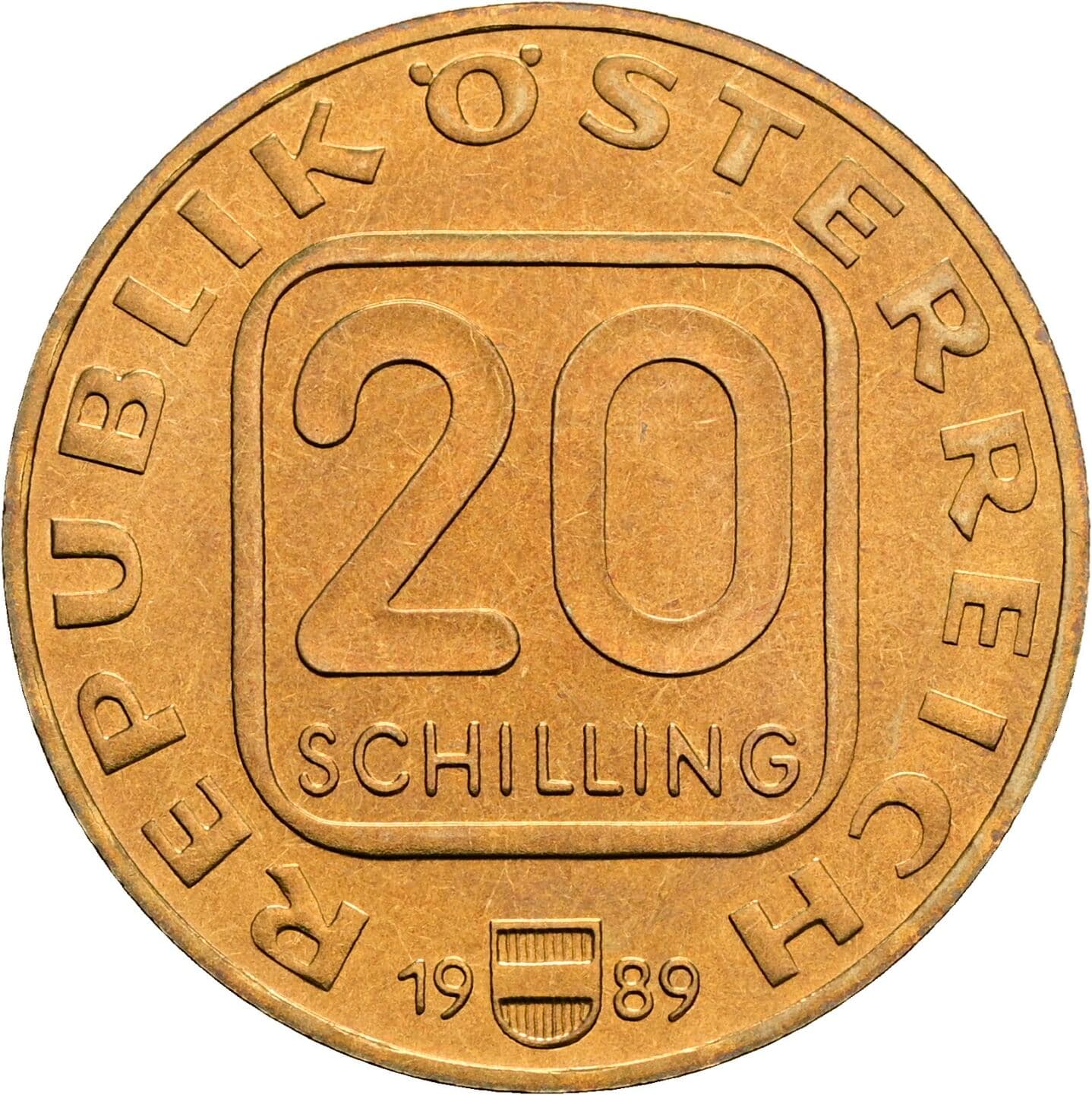 20 Schilling 1989 – Vorderseite