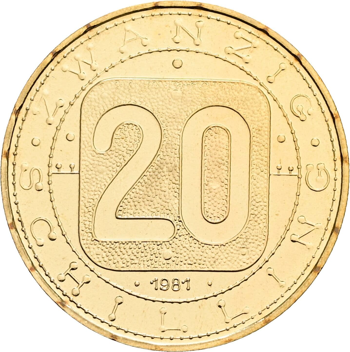 20 Schilling 1981 – Vorderseite