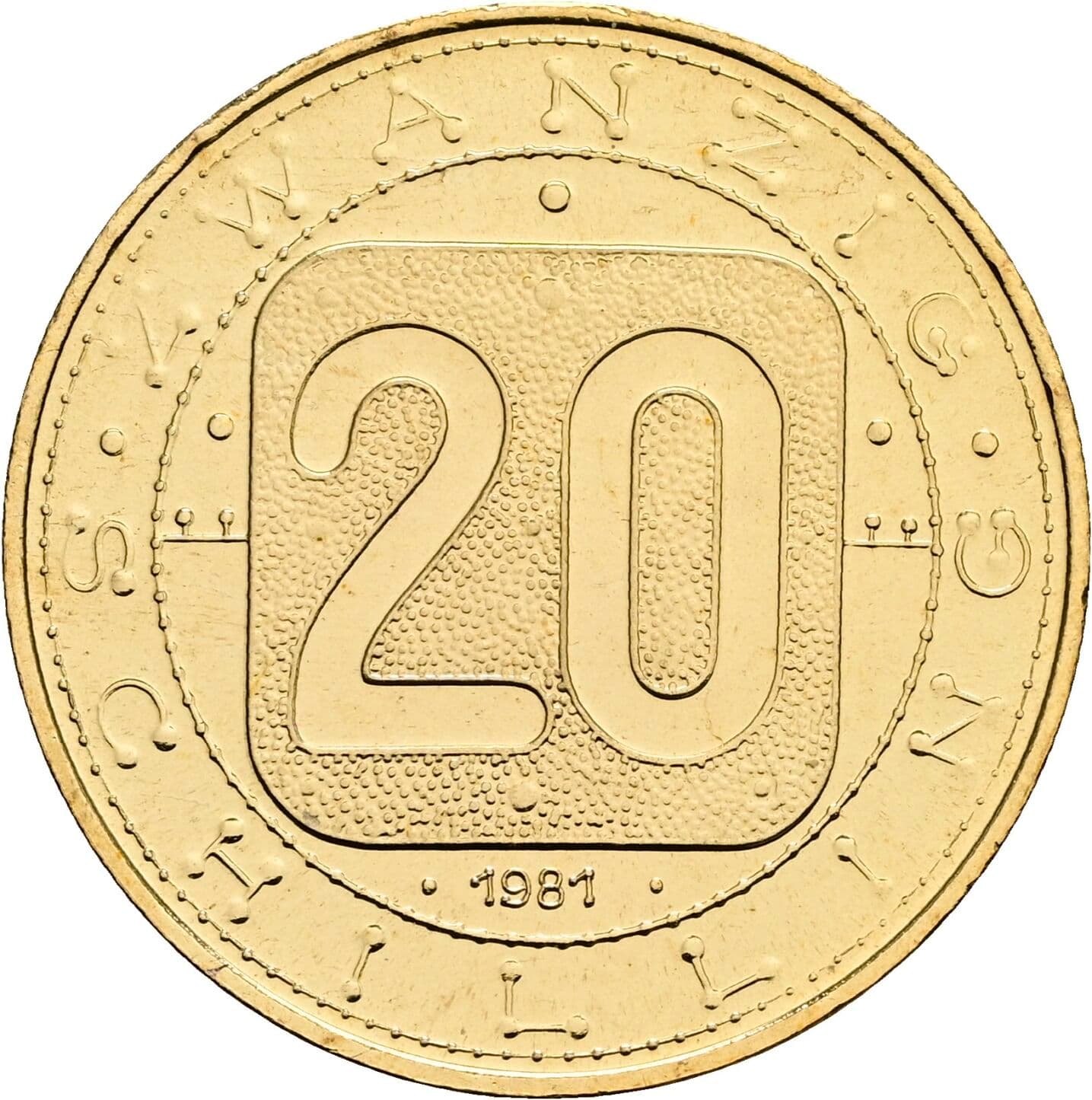 20 Schilling 1981 – Vorderseite
