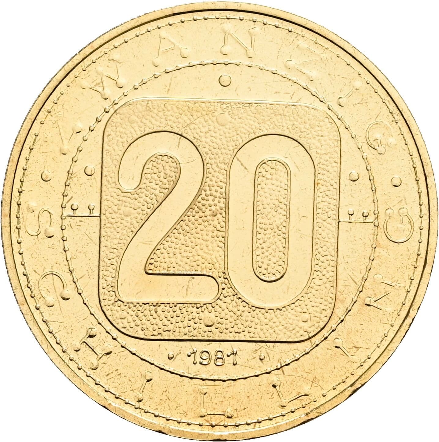 20 Schilling 1981 – Vorderseite
