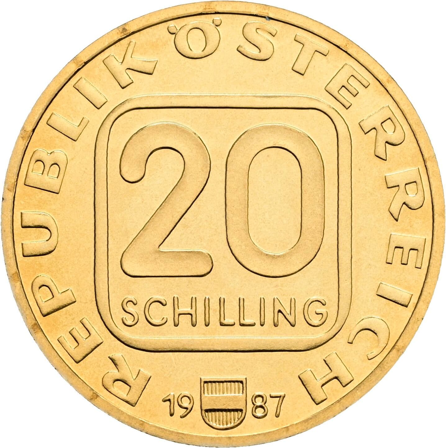 20 Schilling 1987 – Vorderseite