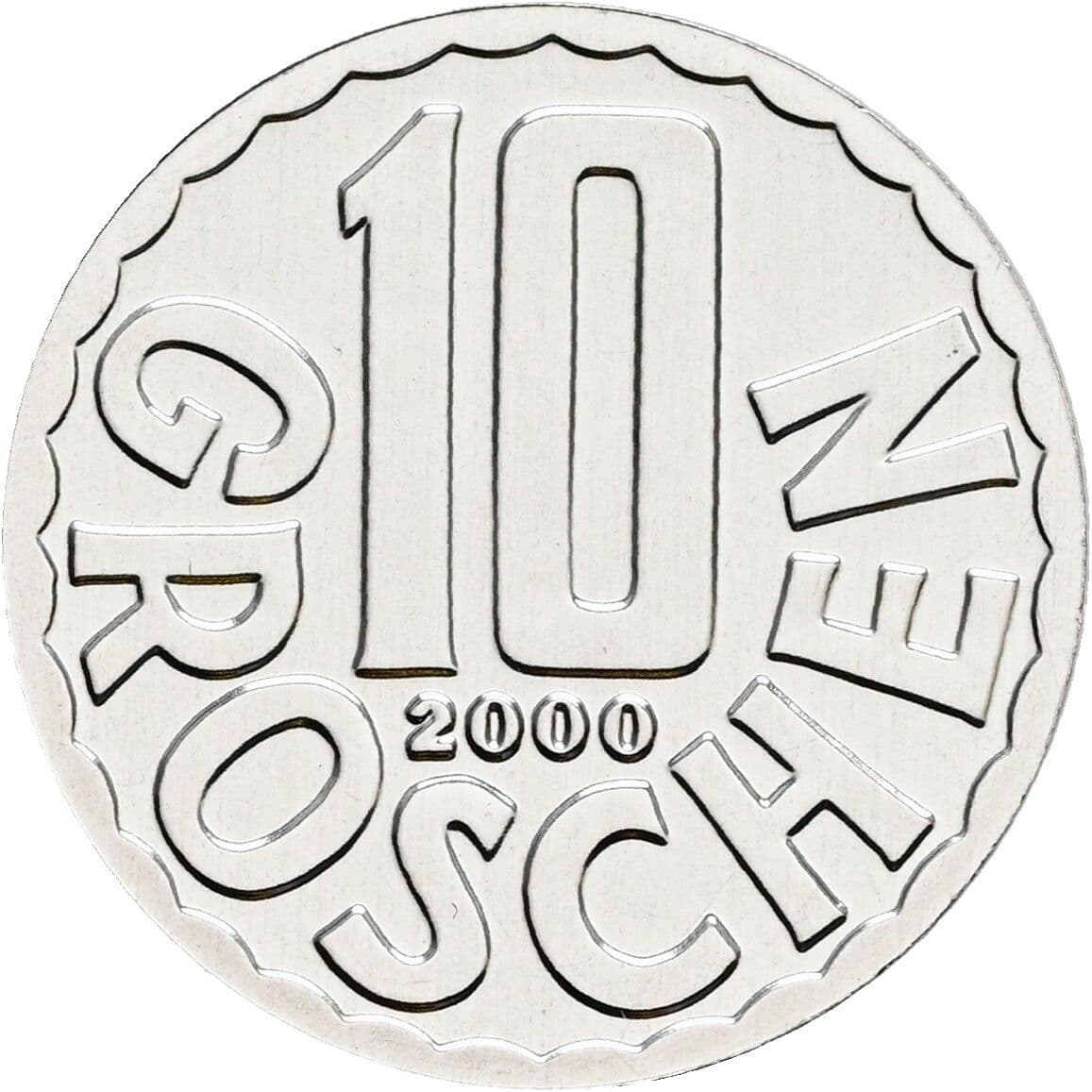 10 Groschen 2000 – Vorderseite