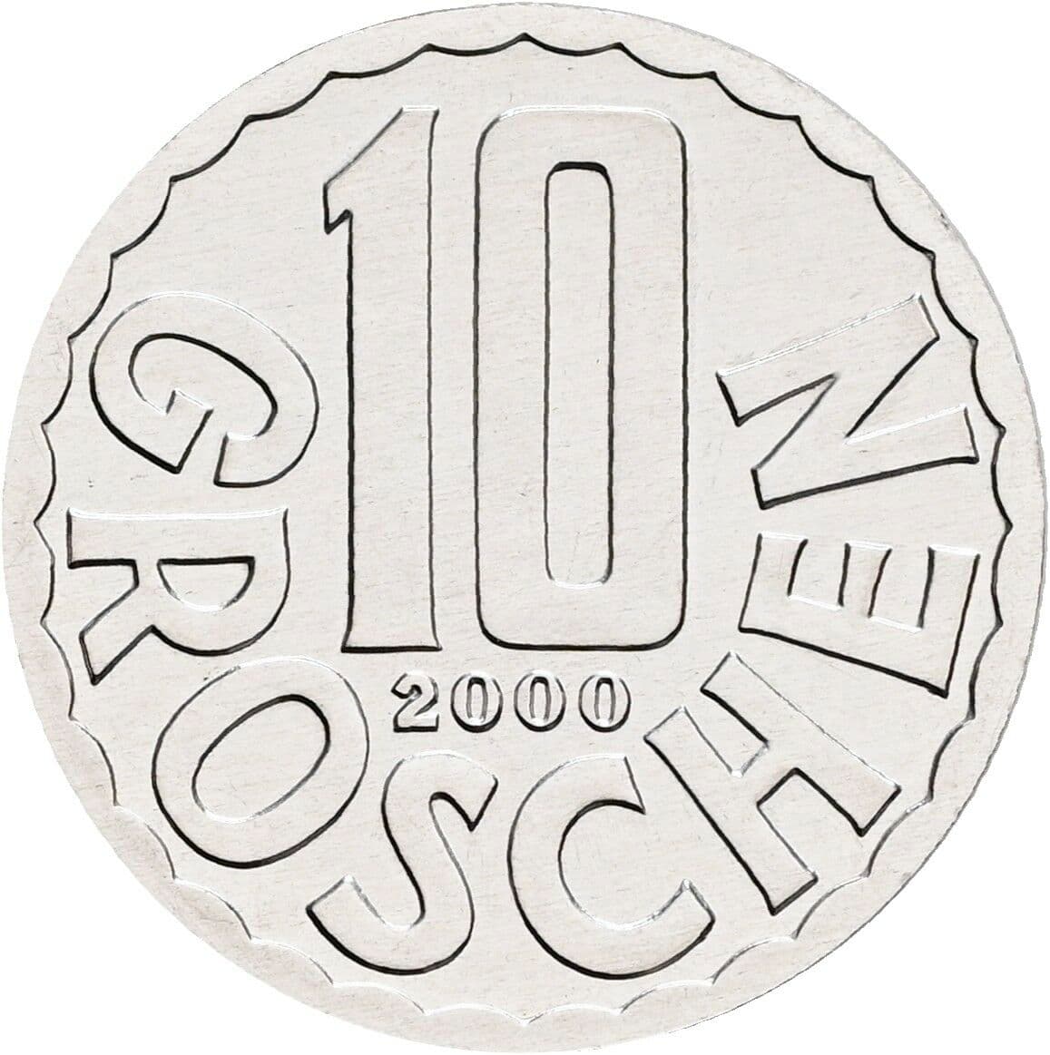 10 Groschen 2000 – Vorderseite