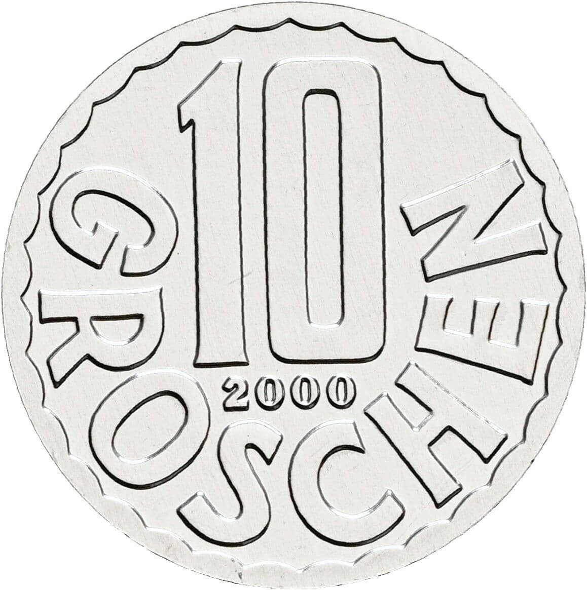 10 Groschen 2000 – Vorderseite