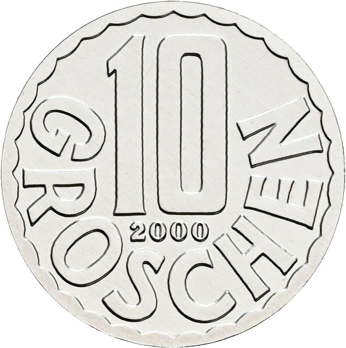 10 Groschen 2000 – Vorderseite