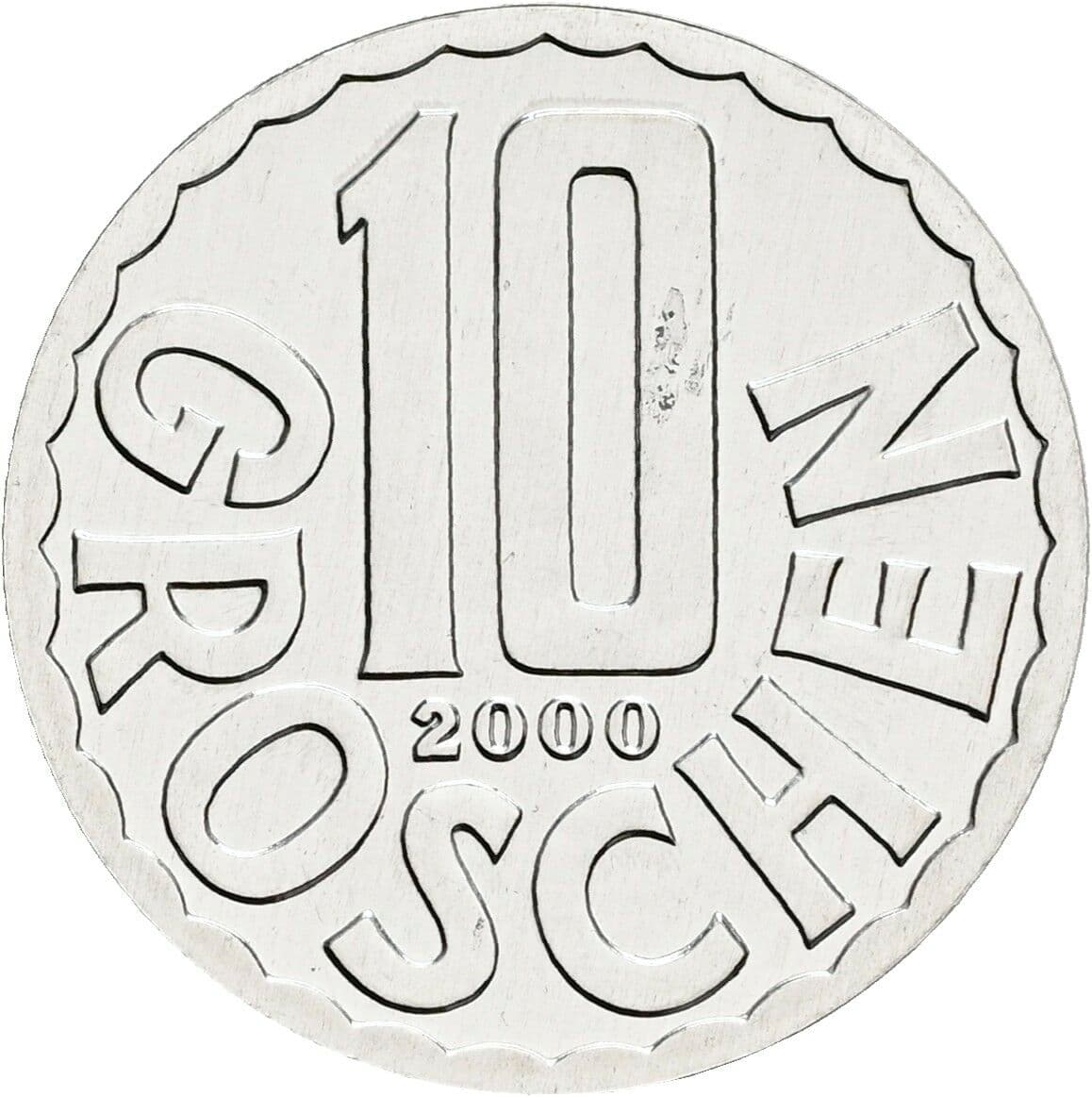 10 Groschen 2000 – Vorderseite